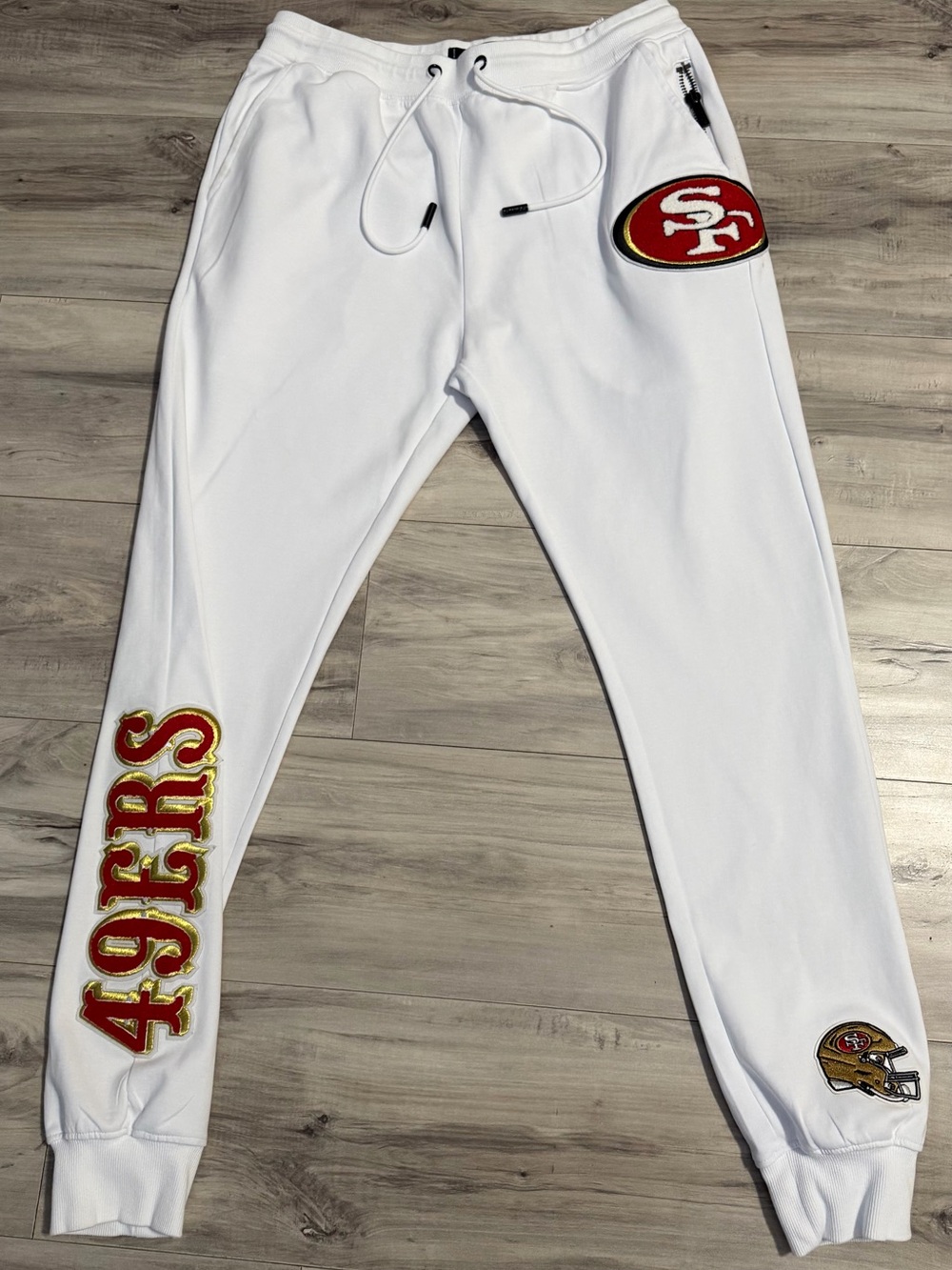 San Francisco 49ers White Logo Jogger Sweatpants
